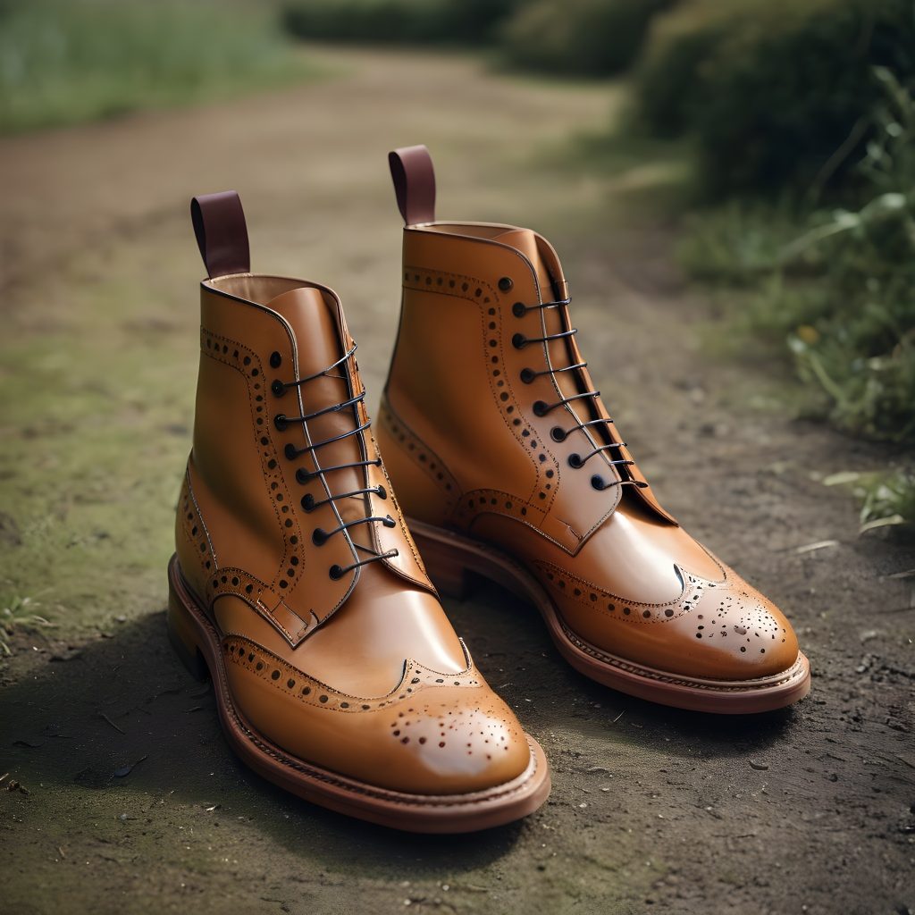 Tricker's Stow Leather Brogue Boots