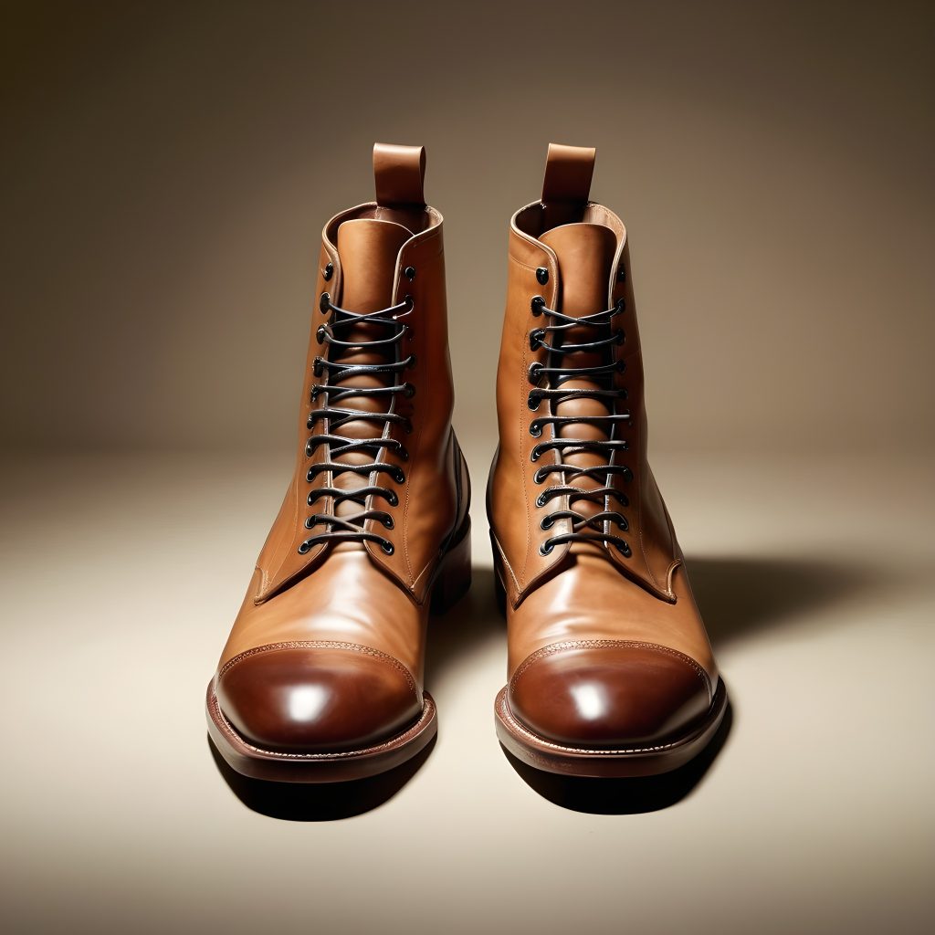 Men's Captain Cap Toe Leather Boots