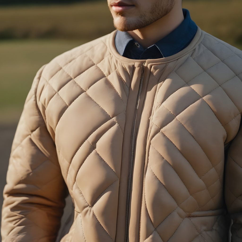 Quilted Elbow Patch Jacket