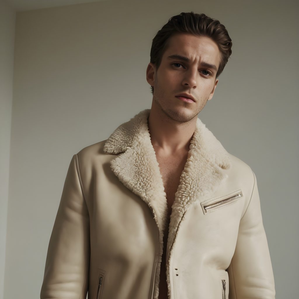 Reiss Brankos Leather Sheepskin Jacket