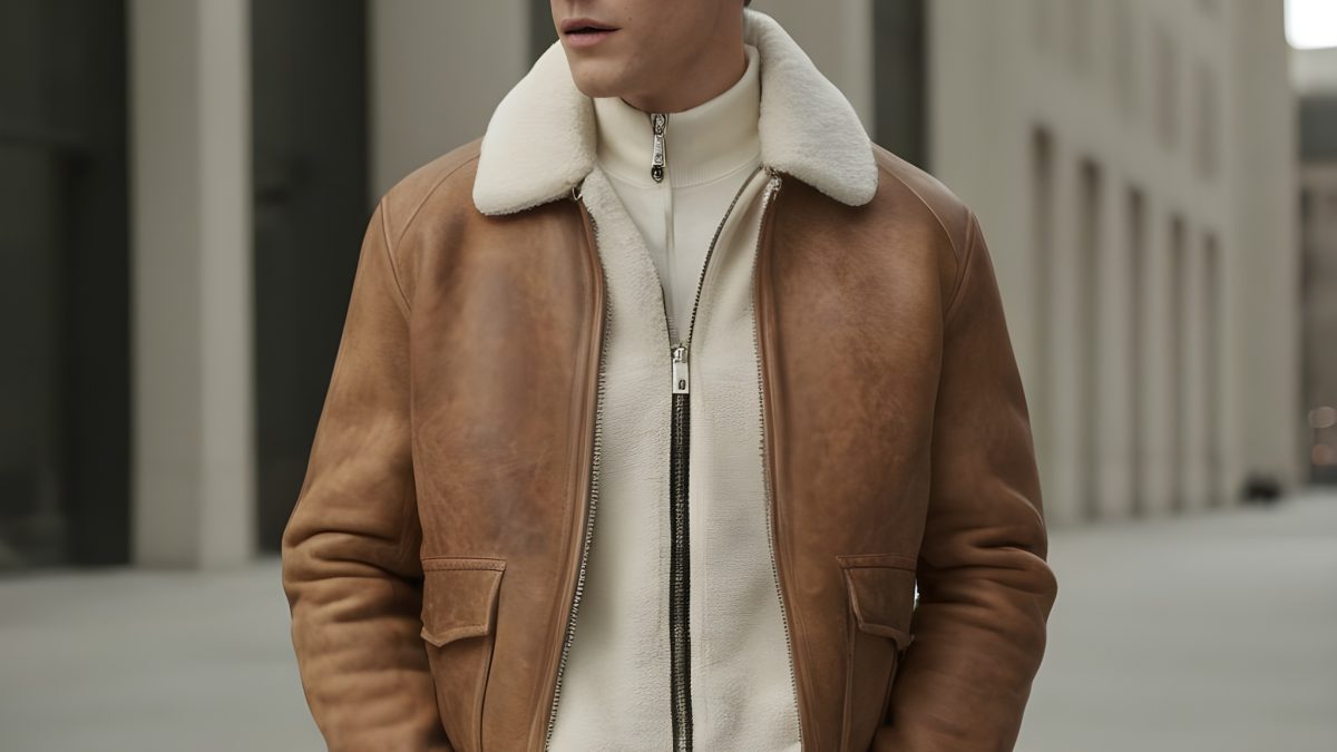 Reiss Kansas Shearling Zip-Through Jacket