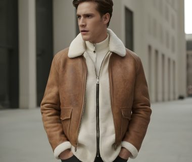 Reiss Kansas Shearling Zip-Through Jacket